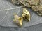 22x14x10mm 18k Plated Brass Micro Pave Cubic Zirconia Conch Shell Charm
